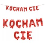 BALON GIRLANDA Kocham Cię 28,5x40 cm Zestaw Balonów DEKORACJA na ślub, Walentynki 