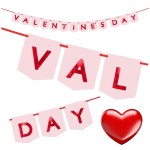 Girlanda Walentynkowa Baner Valentines Day 150x13 cm czerwona DEKORACJA na ślub, Walentynki 