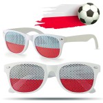 Okulary Kibica POLSKA biało-czerwone EURO2024