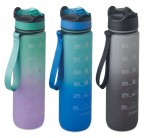 BUTELKA NA WODĘ Z MIARKĄ SPORTOWA BIDON 1000ML DO SZKOŁY NA SIŁOWNIĘ