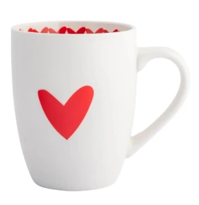 KUBEK PORCELANOWY Z SERDUSZKIEM 340 ML ALTOM IDEALNY NA PREZENT   