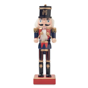 OZDOBA DREWNIANA DZIADEK DO ORZECHÓW FIGURA STOJĄCA ŚWIĄTECZNA WYSOKOŚĆ 25CM