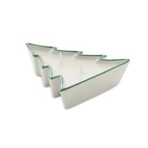 ŚWIECA WOSKOWA CHOINKA PORCELANOWY KSZTAŁT 2 KNOTY 60G