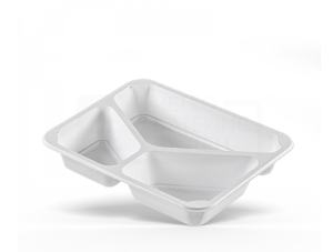 Pojemnik eko pulpa T-3 227x178x45mm 3-komorowy, opakowanie 50szt