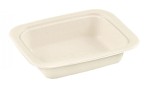 Pojemniki do zgrzewu tacki biodegradowalne eko z pulpy 160x130x48mm OrganicTree