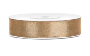 WSTĄŻKA SATYNOWA TASIEMKA 12MM/25M ZŁOTA
